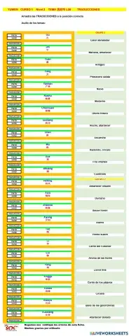 Chino mandarin primaria (YUWEN), TEMA 古对今 L06 -T