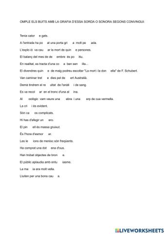 Essa sorda i essa sonora