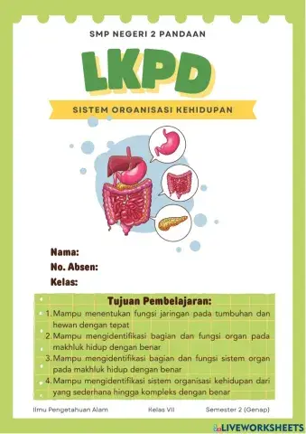 Jaringan, Organ, dan Sistem Organ