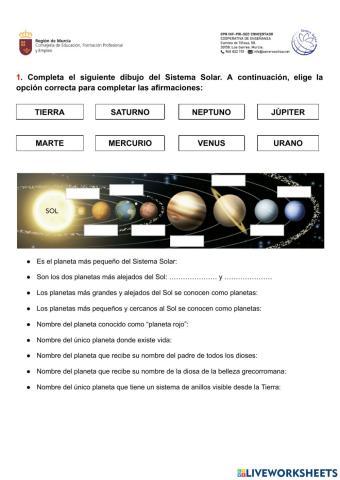01. Los planetas del Sistema Solar