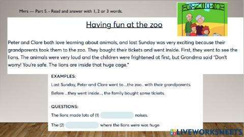 Reading comprehension