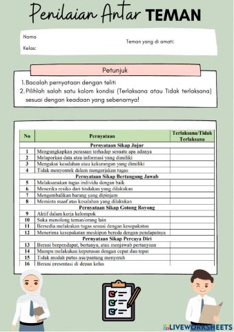 Penilaian antar Teman dan Jurnal Refleksi