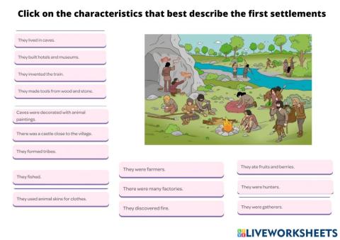 The first settlements