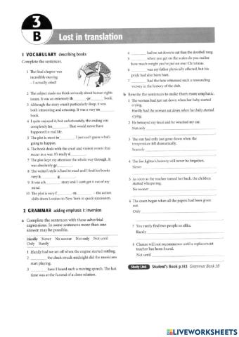 3B Workbook: Lost in translation