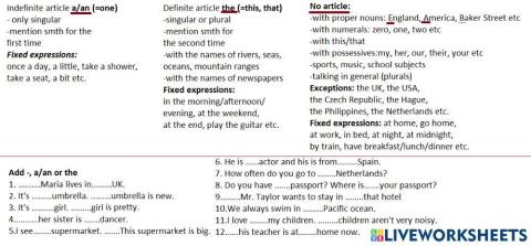 Articles chart+practice