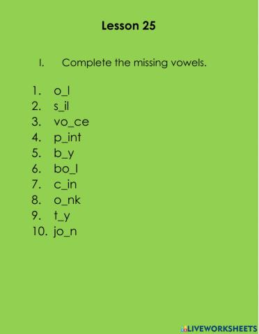 Lesson 25