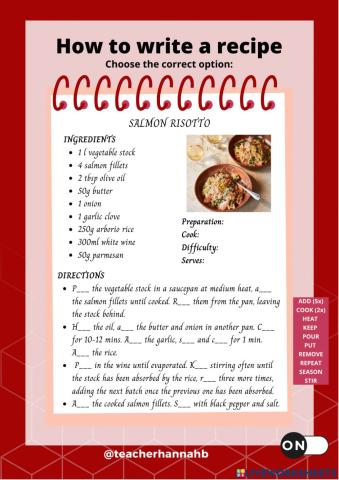 How to write a recipe