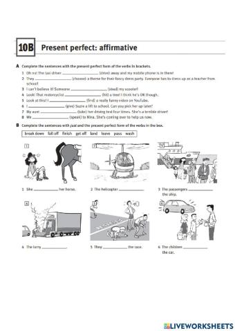 Present perfect: affirmative