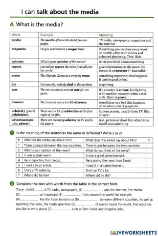Basic Vocabulary - 53 Media