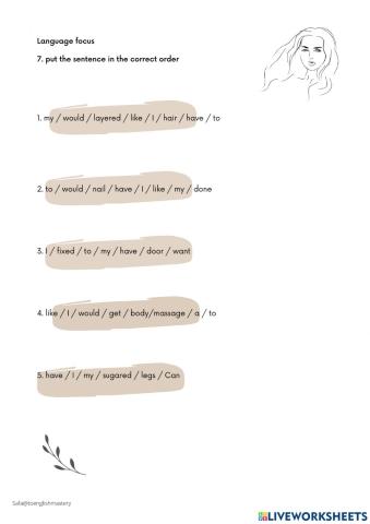 Grammar- have sth done