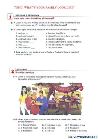 Listening about Families