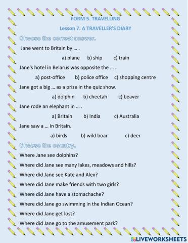 Form 5. Unit 9. Lesson 7