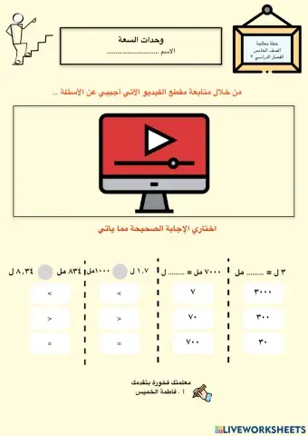 وحدات السعة