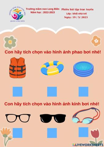 Phiếu BTTT khối nhà trẻ ngày 19-5-2023