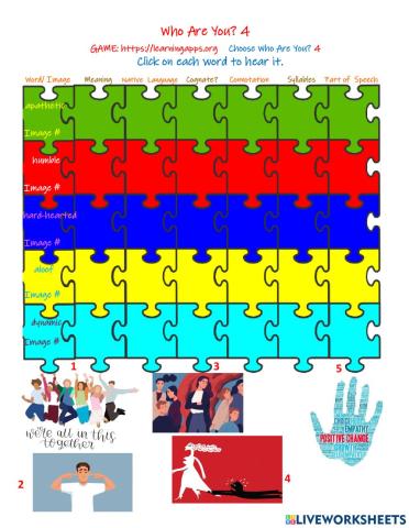 Vocab Who Are You? 4