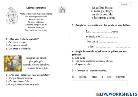 Leemos canciones - Equipo 1