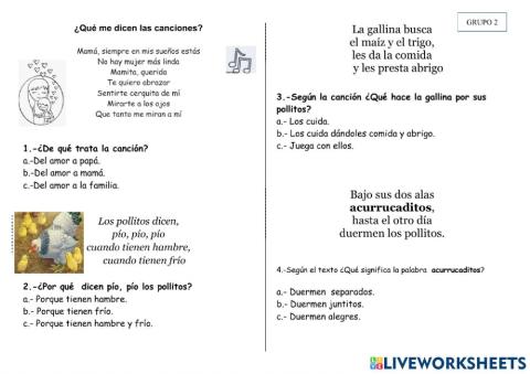 Leemos canciones - Equipo 2