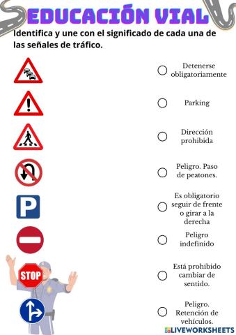 Señales de tráfico- unir