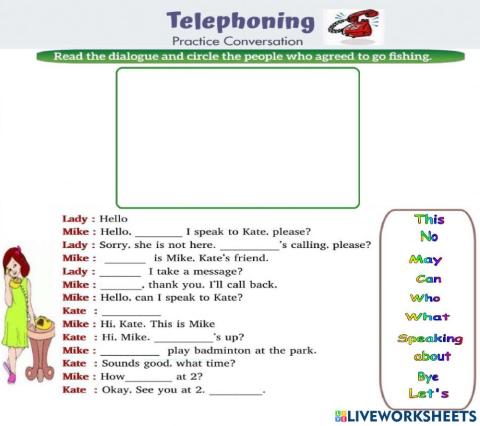 Telephoning Worksheet