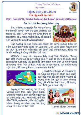 Tiếng Việt 2 (Tuần 35)