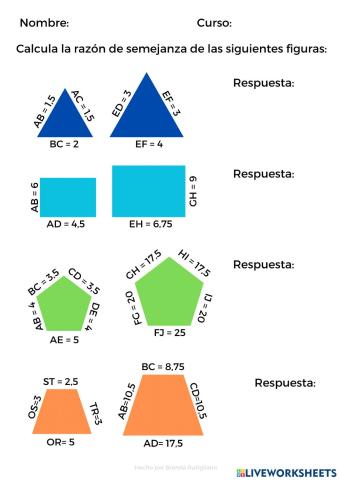 Semejanza de figuras