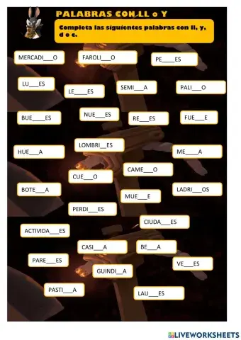 Lengua-t9-palabras con ll o y