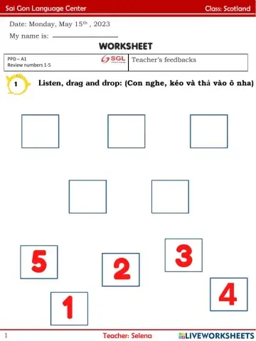 Scotland Numbers 1-5