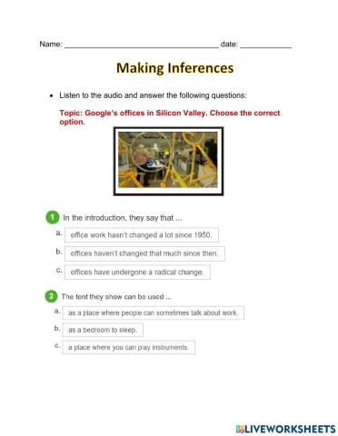 Listening- Making Inferences