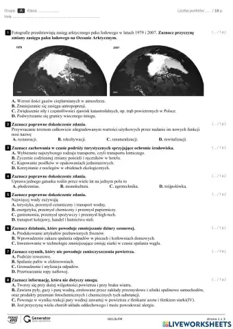 Egzamin zerowy semestr 6 geografia
