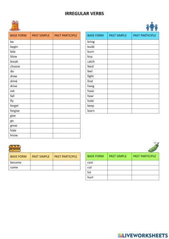 Irregular verbs