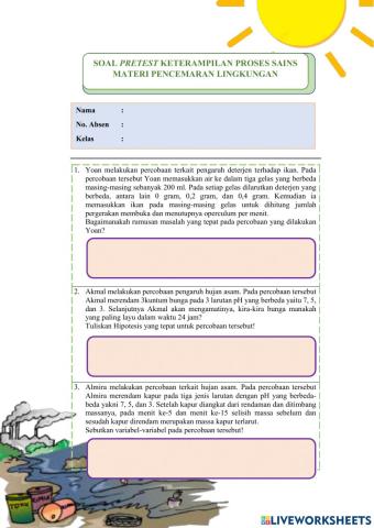 Pre-test Pencemaran Lingkungan