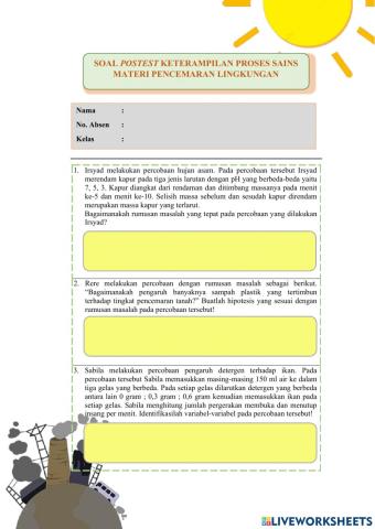 Post-test Pencemaran Lingkungan