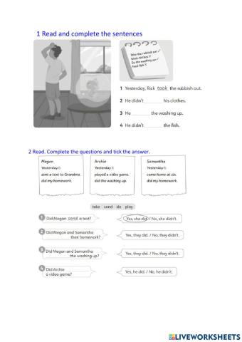 Past Simple Practice Irregular Verbs