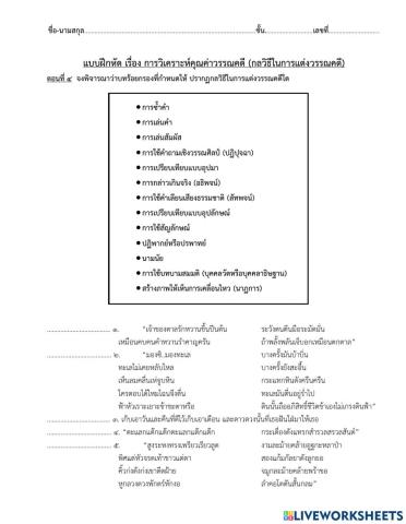 กิจกรรมที่ 4 การวิเคราะห์คุณค่าวรรณคดี