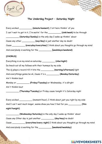 Saturday Night - The Underdog Project