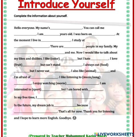 Let me introduce myself by Teacher Kasim