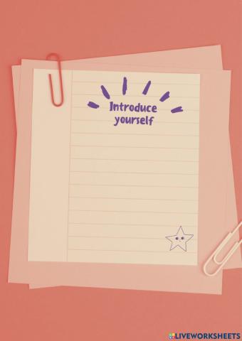 Introducing yourself