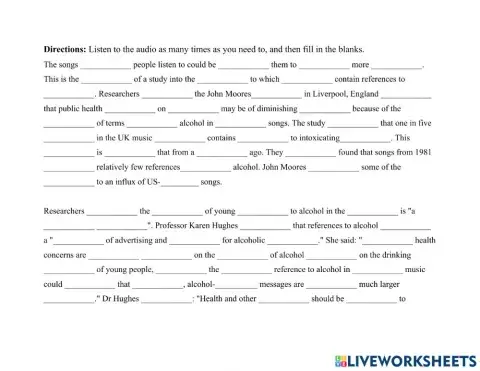 Songs Advertise Alcohol