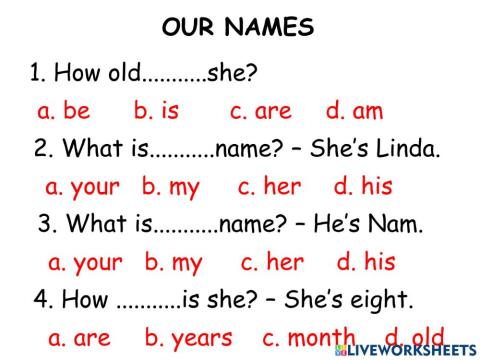 Our names