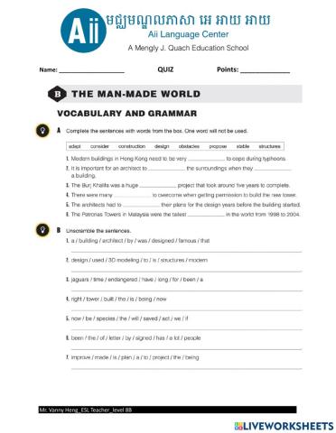 WL3 4th Edition-Unit12B-Quiz