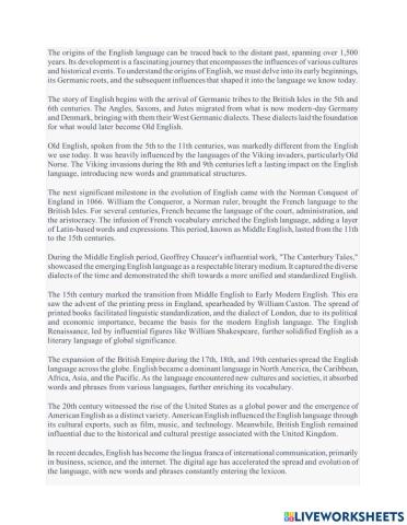 Origins of English language