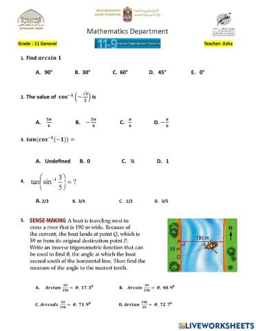 Inverse Trigonometric Functions