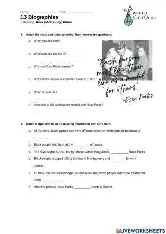 Listening: Rosa Parks