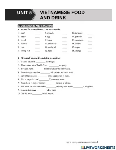 G7 U5 MLH Nouns, Prepositions