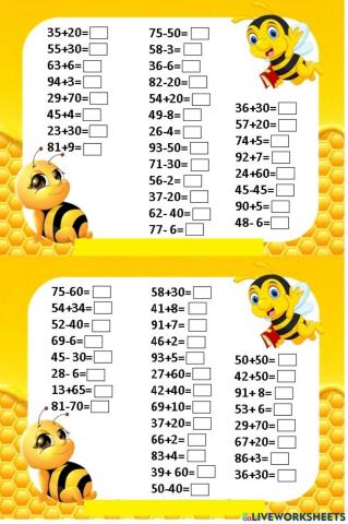 -Додавання та віднімання в межах 100-