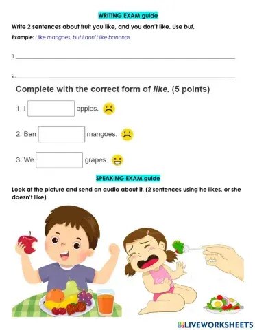 Study Guide Writing and Speaking 1st Grade