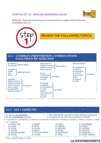 Gerunds and infinitives