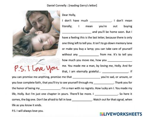P.S. I love you - Gerry's Last Letter