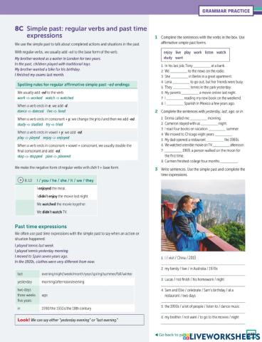 Past simple - affirmative