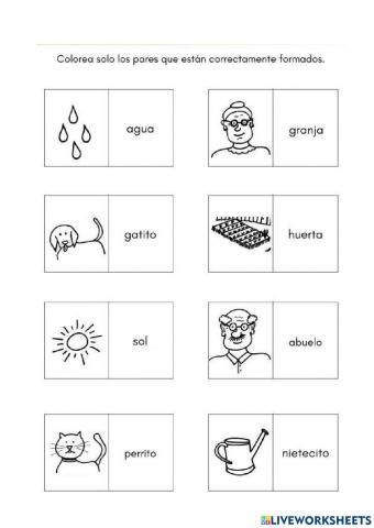 EMPAREJA CORRECTAMENTE TEXTO LA ZANAHORIA